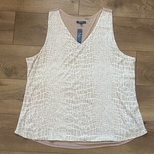 NWT Kelly by Clinton Kelly Sequin Basic‎ Knit Tank Top 2x